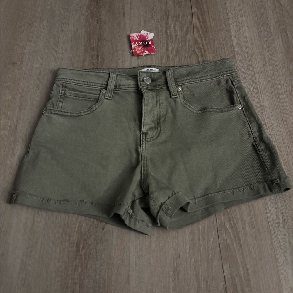 Roxy Olive Green Jean Shorts
